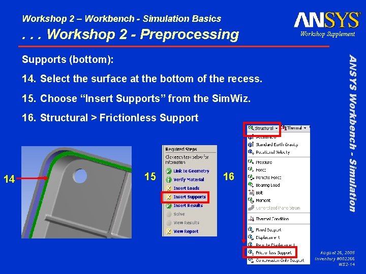 Workshop 2 – Workbench - Simulation Basics . . . Workshop 2 - Preprocessing