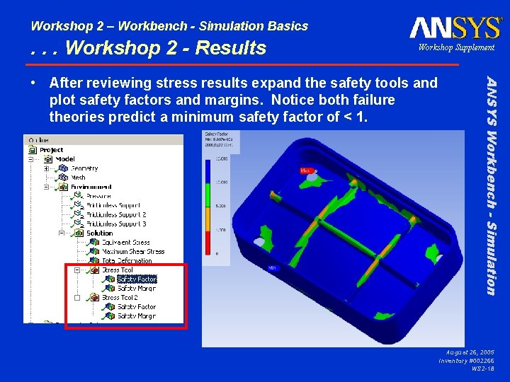 Workshop 2 – Workbench - Simulation Basics . . . Workshop 2 - Results