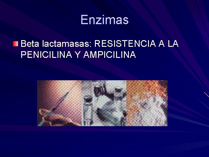 Enzimas Beta lactamasas: RESISTENCIA A LA PENICILINA Y AMPICILINA 