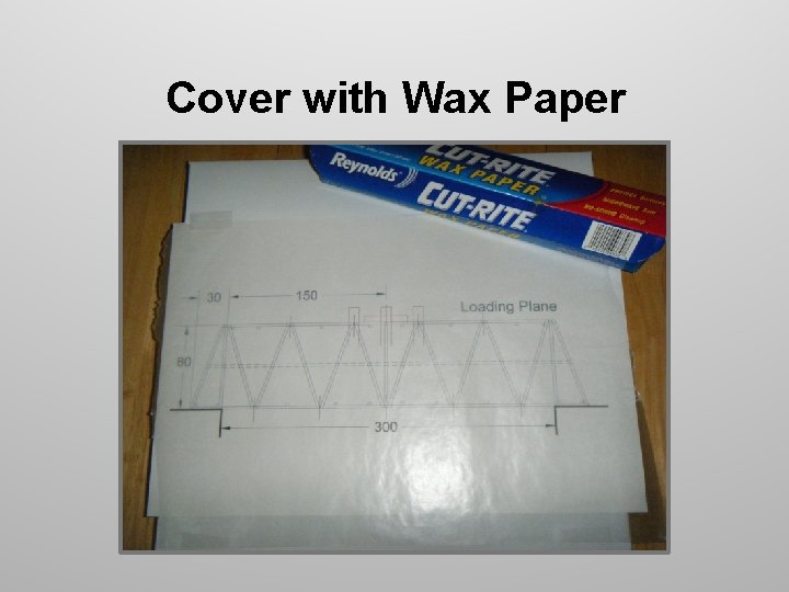 Cover with Wax Paper Cover with Wax Paper