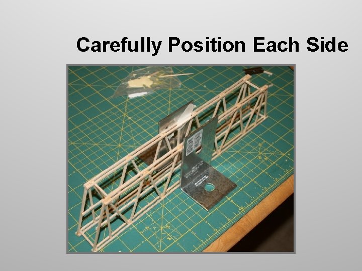 Carefully Position Each Side Carefully Position Each Side