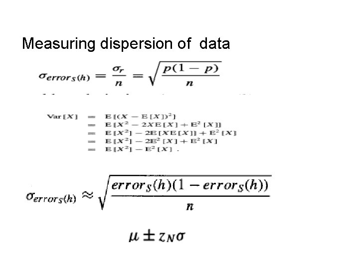 Measuring dispersion of data 