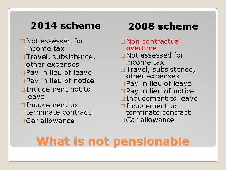 2014 scheme � Not assessed for income tax � Travel, subsistence, other expenses �