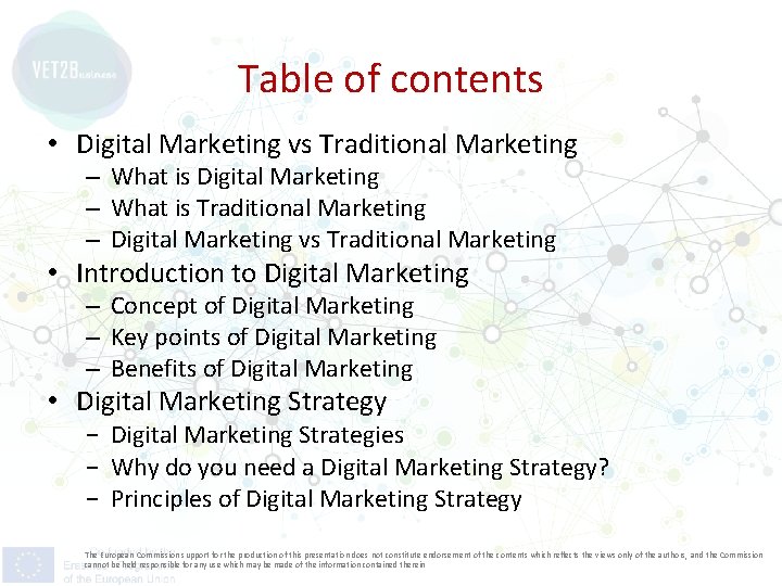Table of contents • Digital Marketing vs Traditional Marketing – What is Digital Marketing