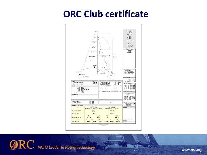 ORC Club certificate 