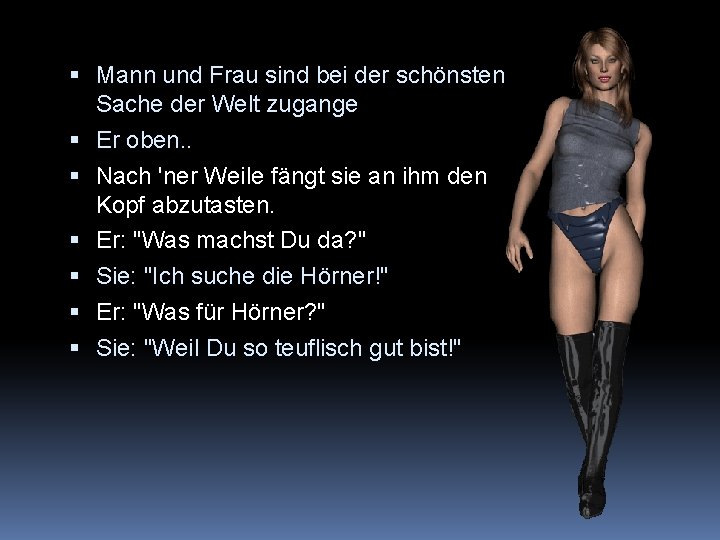  Mann und Frau sind bei der schönsten Sache der Welt zugange Er oben.