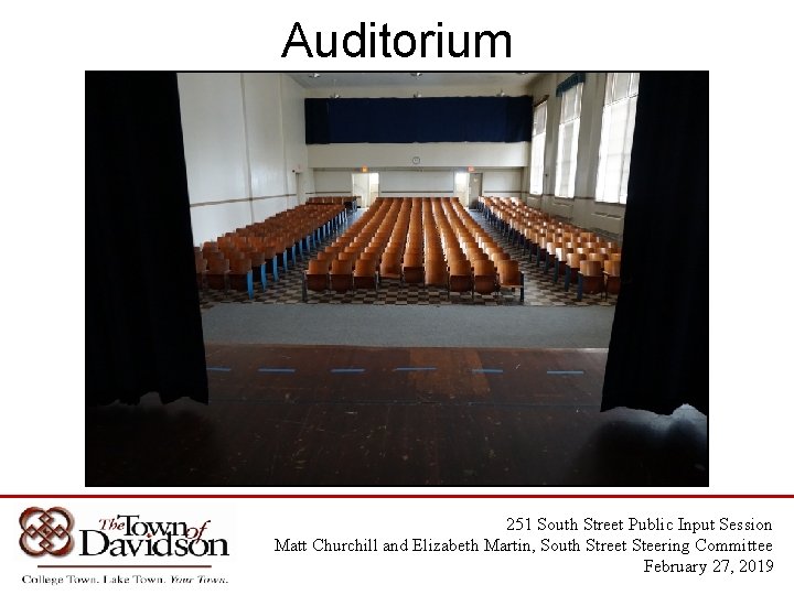 Auditorium 251 South Street Public Input Session Matt Churchill and Elizabeth Martin, South Street