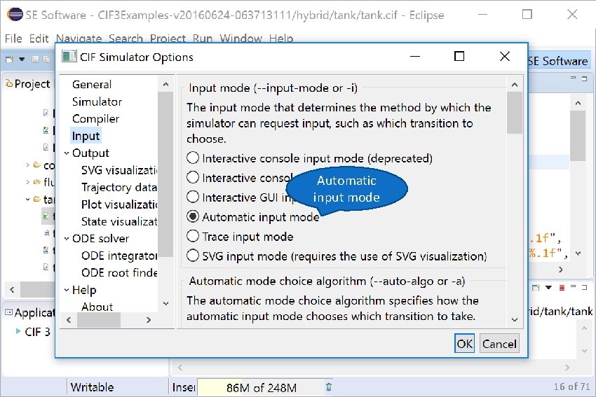 Automatic input mode 16 of 71 