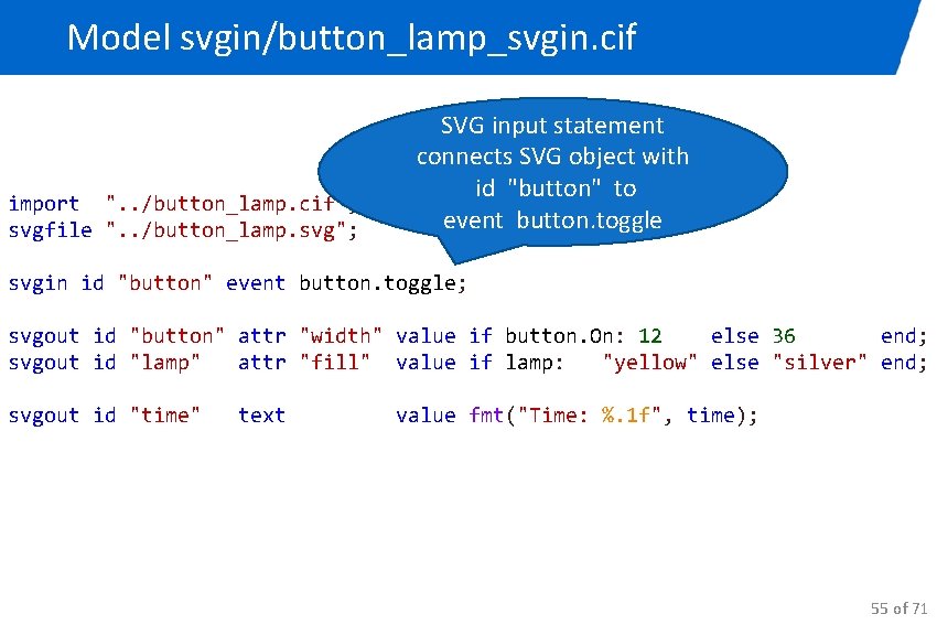 Model svgin/button_lamp_svgin. cif import ". . /button_lamp. cif"; svgfile ". . /button_lamp. svg"; SVG
