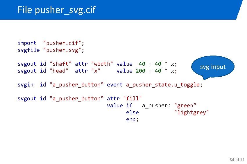 File pusher_svg. cif import "pusher. cif"; svgfile "pusher. svg"; svgout id "shaft" attr "width"