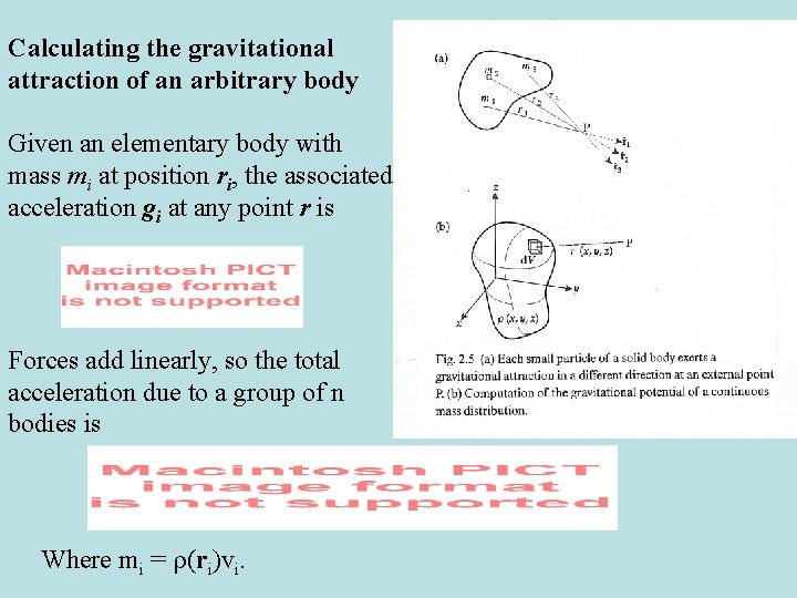 Calculating the gravitational attraction of an arbitrary body Given an elementary body with mass