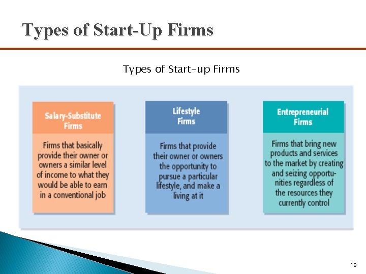 Types of Start-Up Firms Types of Start-up Firms 19 