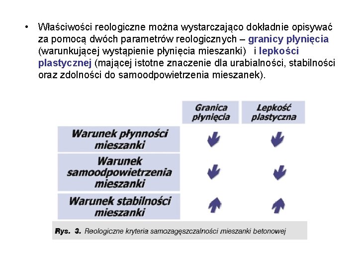  • Właściwości reologiczne można wystarczająco dokładnie opisywać za pomocą dwóch parametrów reologicznych –