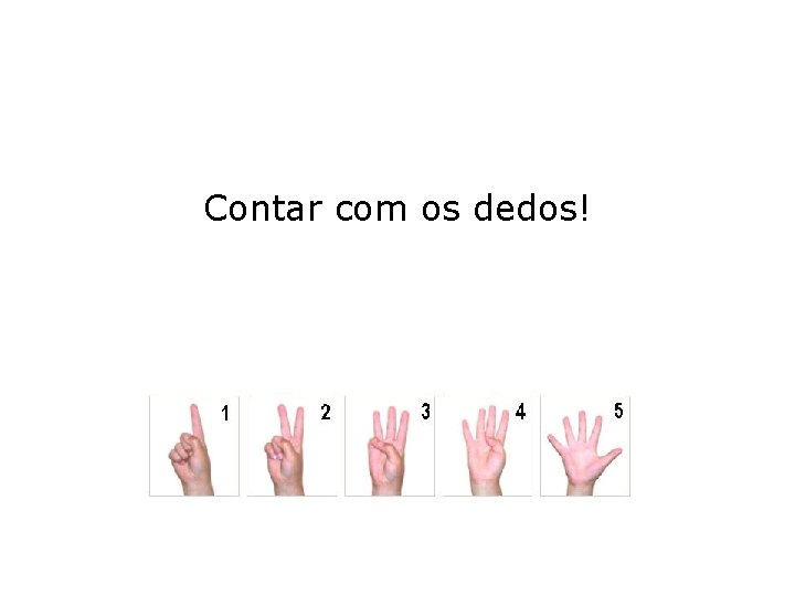 Contar com os dedos! 