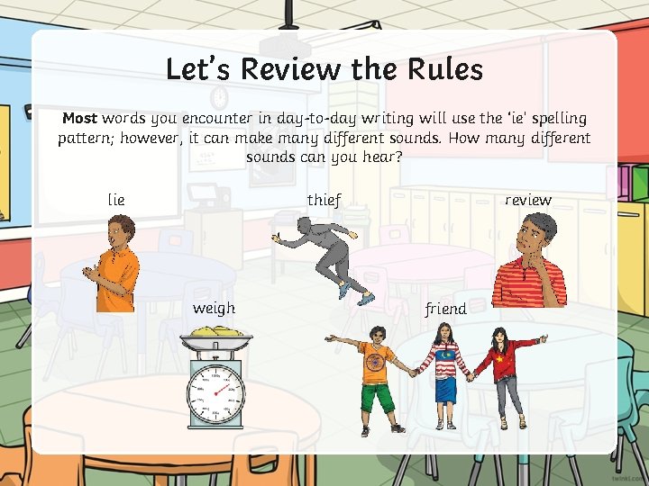 Let’s Review the Rules Most words you encounter in day-to-day writing will use the