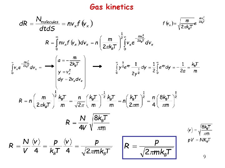 Gas kinetics 9 