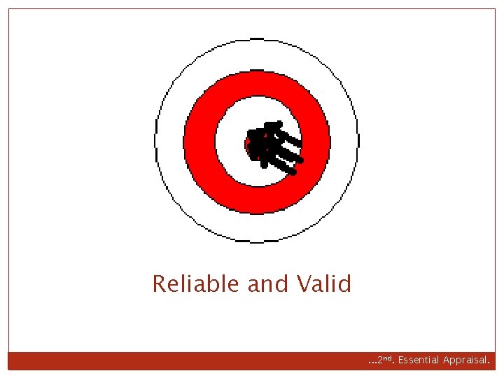 Reliable and Valid. . . 2 nd. Essential Appraisal. 