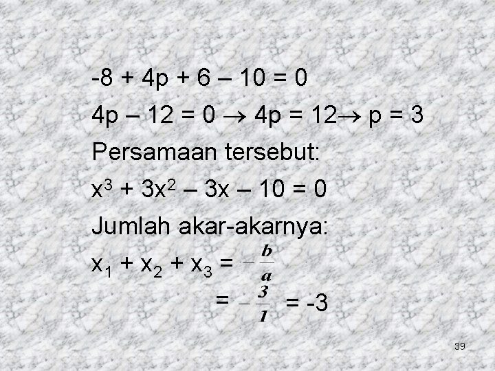 -8 + 4 p + 6 – 10 = 0 4 p – 12