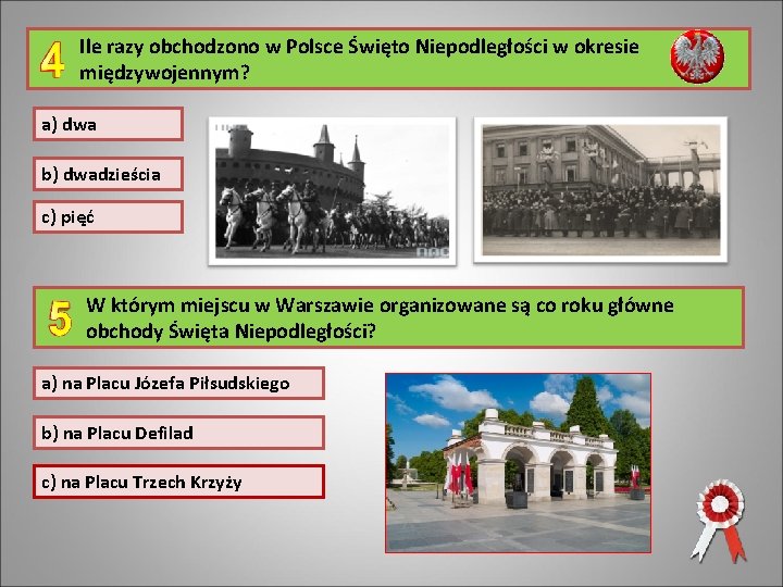 Ile razy obchodzono w Polsce Święto Niepodległości w okresie międzywojennym? a) dwa b) dwadzieścia