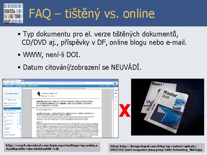 FAQ – tištěný vs. online § Typ dokumentu pro el. verze tištěných dokumentů, CD/DVD