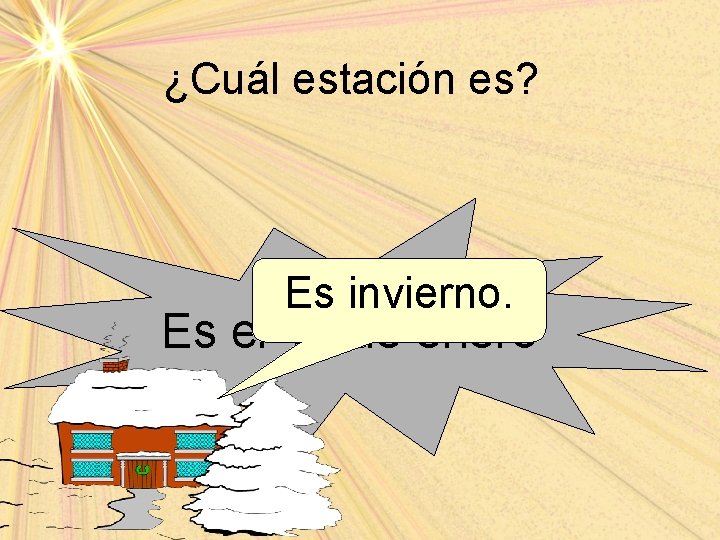 ¿Cuál estación es? Es invierno. Es el 10 de enero 