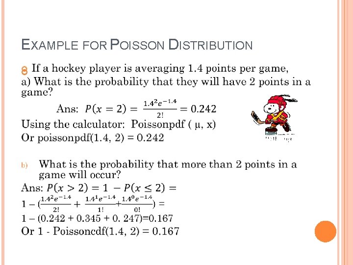 EXAMPLE FOR POISSON DISTRIBUTION 