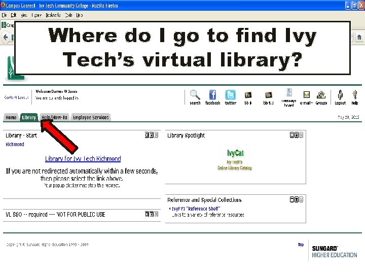 Where do I go to find Ivy Tech’s virtual library? 