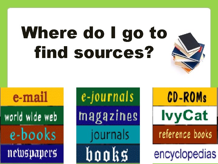 Where do I go to find sources? 