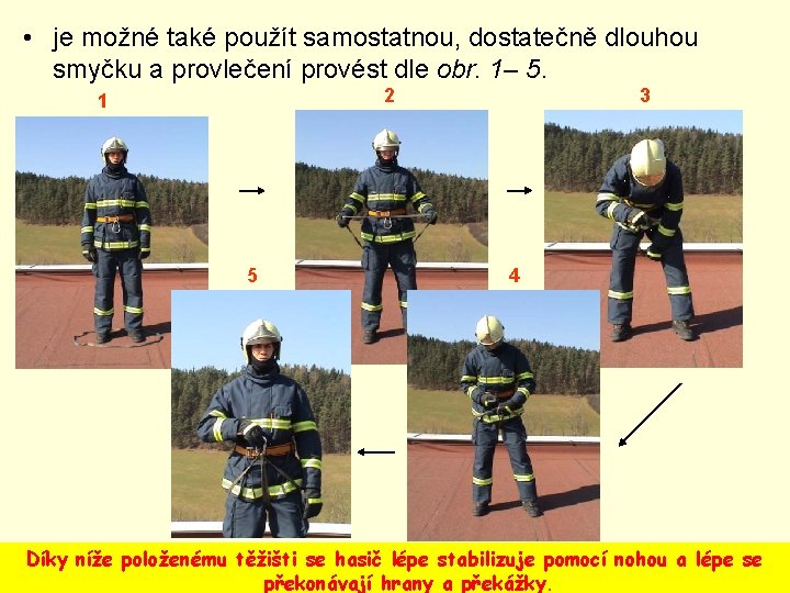  • je možné také použít samostatnou, dostatečně dlouhou smyčku a provlečení provést dle