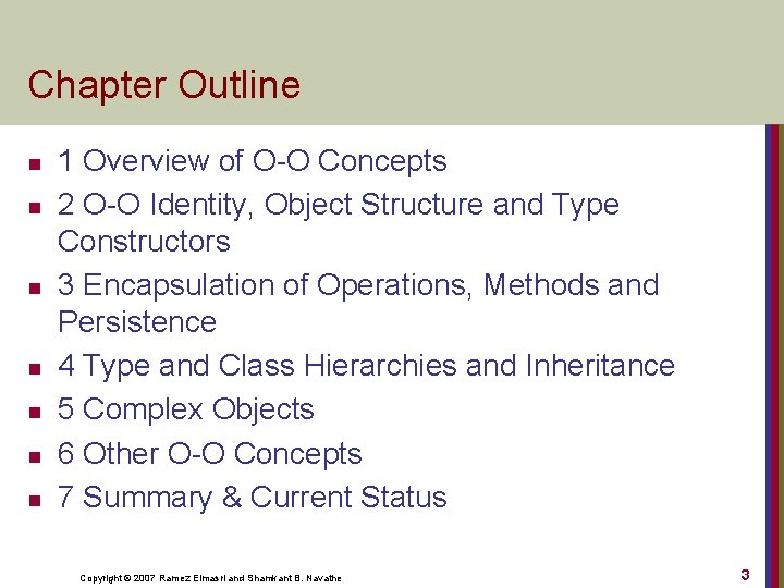 Chapter Outline n n n n 1 Overview of O O Concepts 2 O
