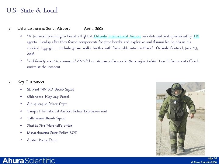 U. S. State & Local q Orlando International Airport April, 2008 • “A Jamaican