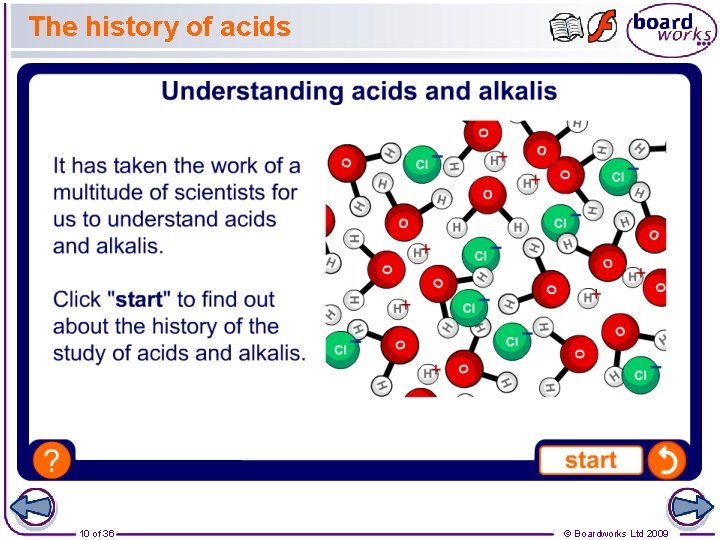 The history of acids 10 of 36 © Boardworks Ltd 2009 