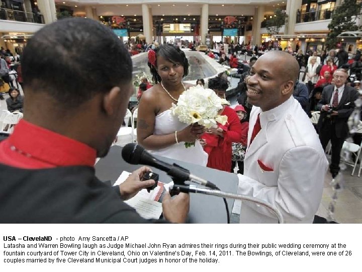 USA – Clevela. ND - photo Amy Sancetta / AP Latasha and Warren Bowling