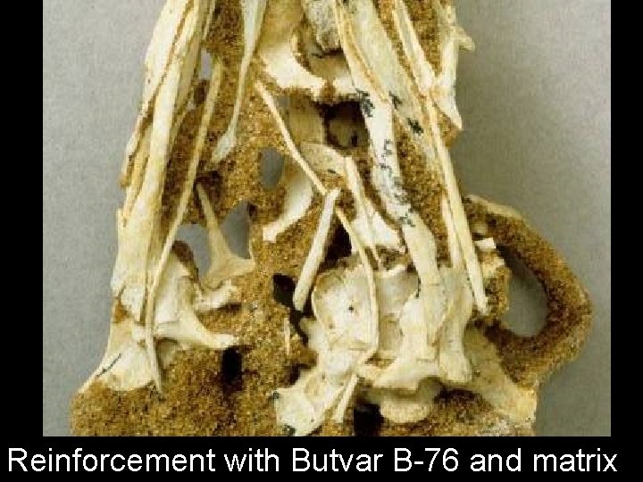 Reinforcement with Butvar B-76 and matrix 