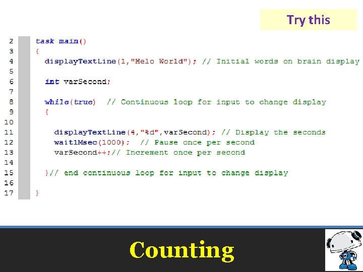 Try this Counting Try this Counting