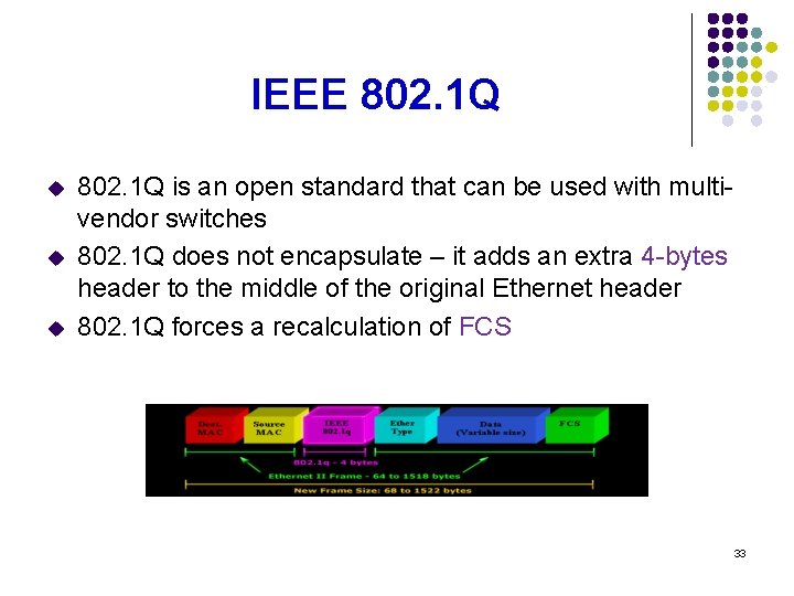 IEEE 802. 1 Q u u u 802. 1 Q is an open standard
