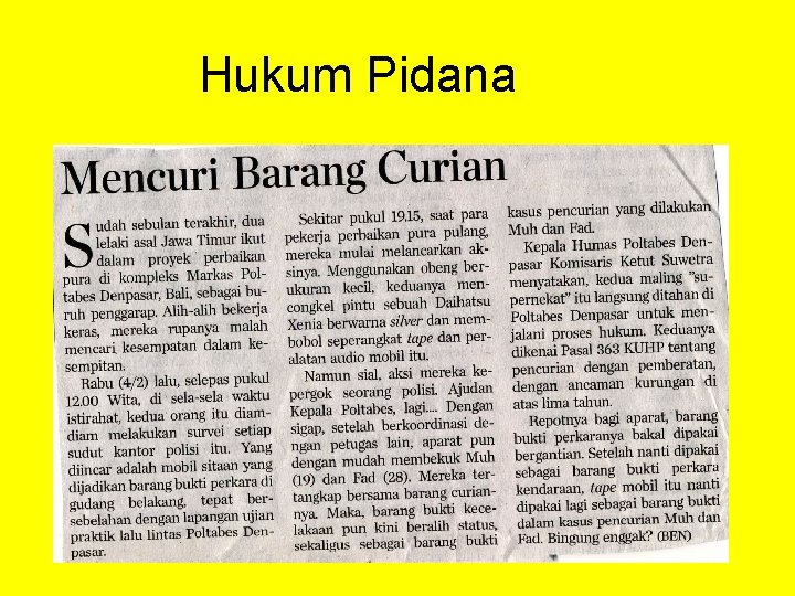 Hukum Pidana 