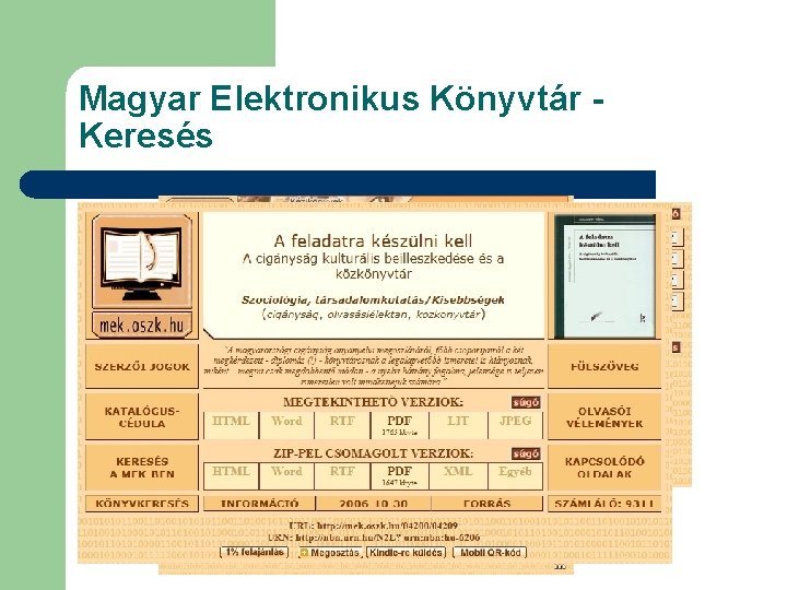 Magyar Elektronikus Könyvtár Keresés 