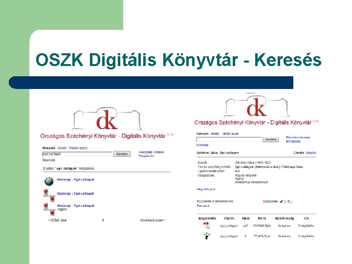 OSZK Digitális Könyvtár - Keresés 