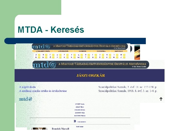 MTDA - Keresés 