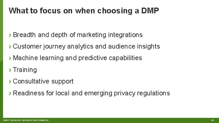What to focus on when choosing a DMP › Breadth and depth of marketing