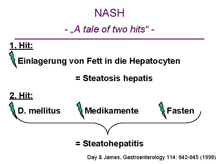 NASH - „A tale of two hits“ 1. Hit: Einlagerung von Fett in die