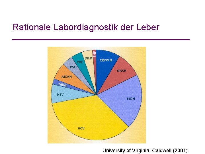 Rationale Labordiagnostik der Leber University of Virginia; Caldwell (2001) 