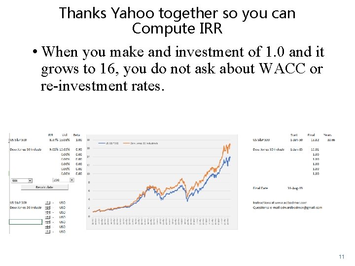 Thanks Yahoo together so you can Compute IRR • When you make and investment