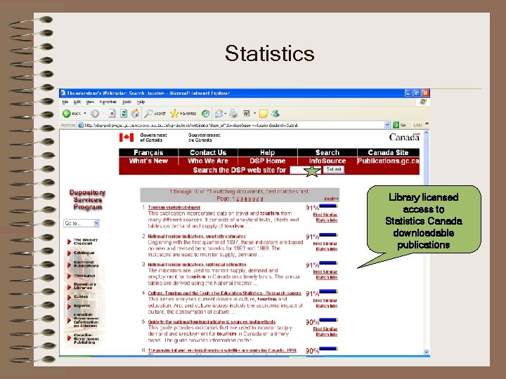 Statistics Library licensed access to Statistics Canada downloadable publications 