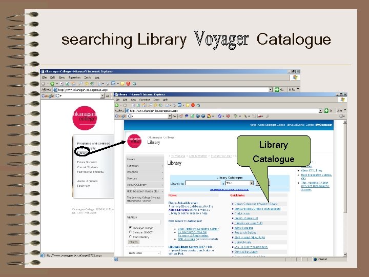 searching Library Catalogue 