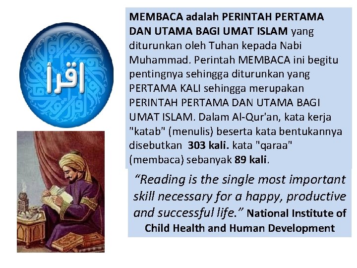 MEMBACA adalah PERINTAH PERTAMA DAN UTAMA BAGI UMAT ISLAM yang diturunkan oleh Tuhan kepada