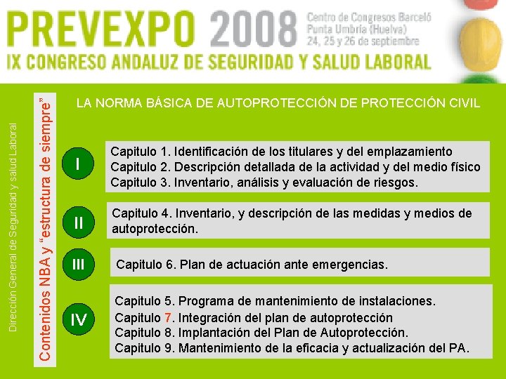 Contenidos NBA y “estructura de siempre” Dirección General de Seguridad y salud Laboral LA