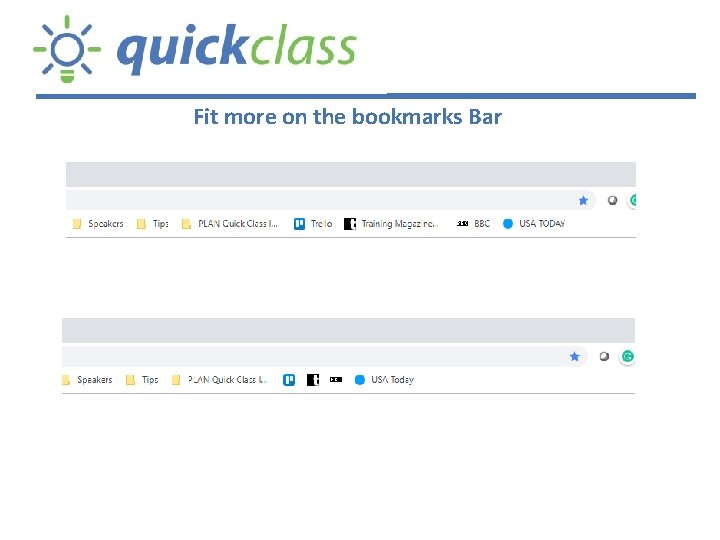 Fit more on the bookmarks Bar 
