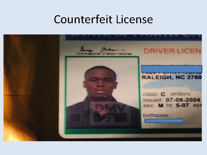 Counterfeit License 